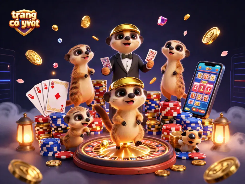 trang cá độ uy tín với các nhân vật hoạt hình trong casino đầy màu sắc và năng động