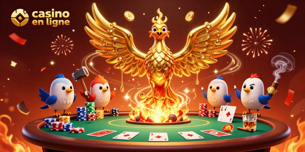 Plongez dans l'univers captivant du casino en ligne avec une illustration 3D dynamique.