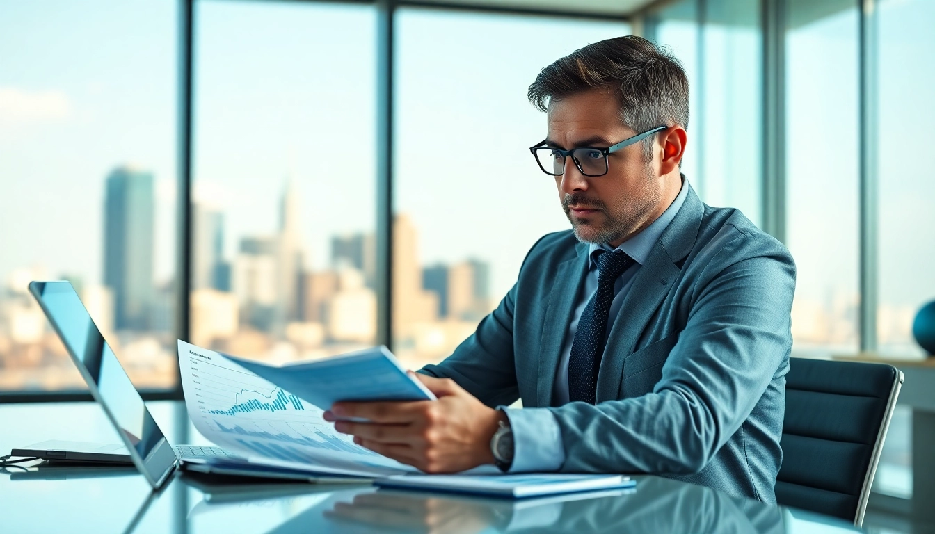 Engaging scene of crypto accounting, featuring an accountant analyzing digital asset data.