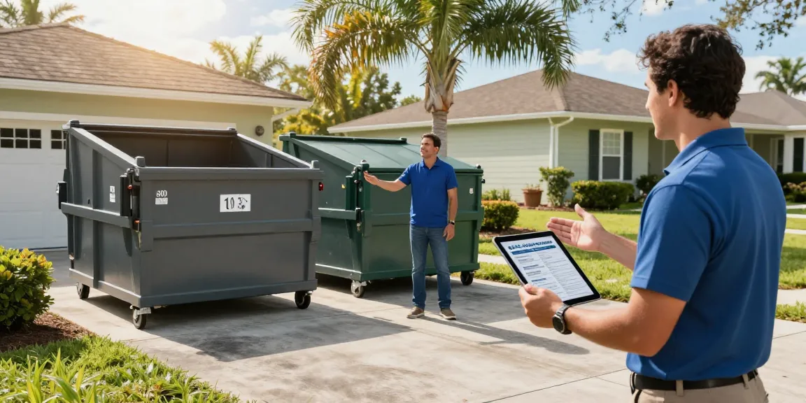 Diverse dumpster rental options available in Port Charlotte FL, featuring friendly service from All County Dumpsters.