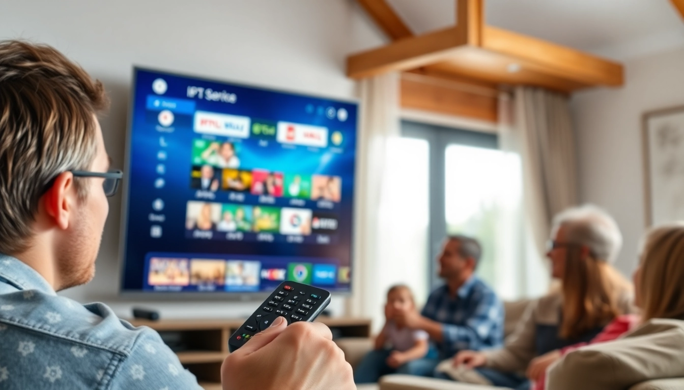 Enjoy entertaining channels on https://bosstv.ca with a family in a cozy living room setup.