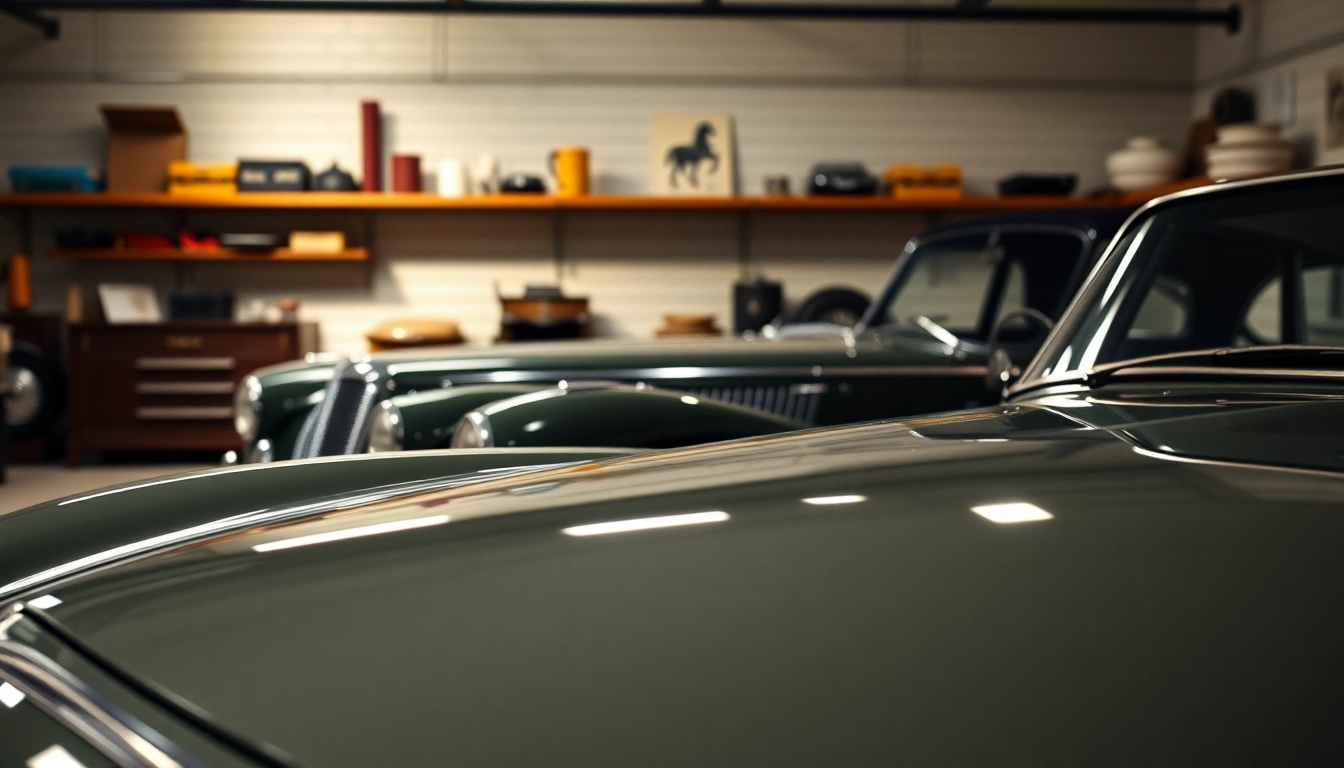 Showcase of classic car storage featuring vintage vehicles in a climate-controlled garage.