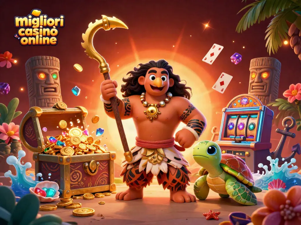 I migliori casinò online offrono slot emozionanti e premi esclusivi in un'illustrazione vivace.