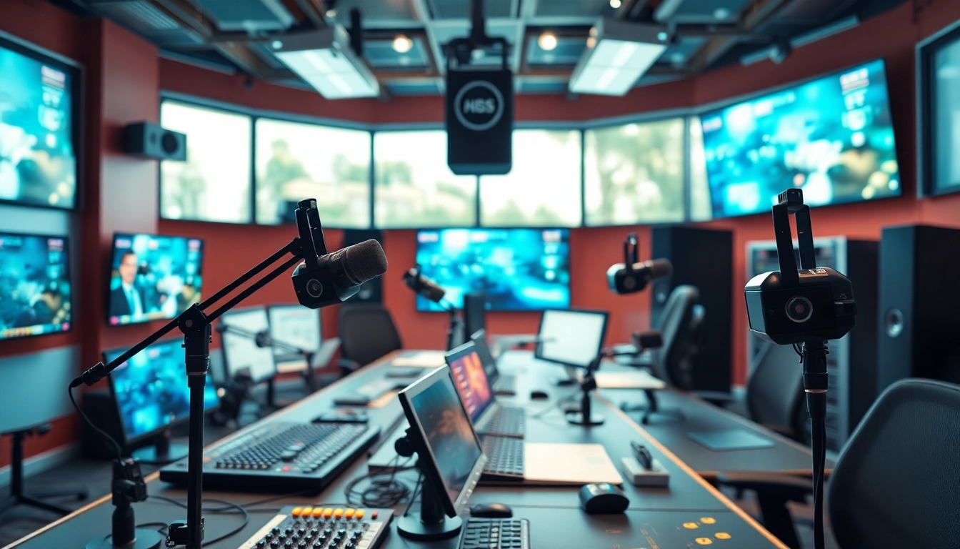 Interactive news broadcast at https://chadronradio.com/ showcasing vibrant studio atmosphere.