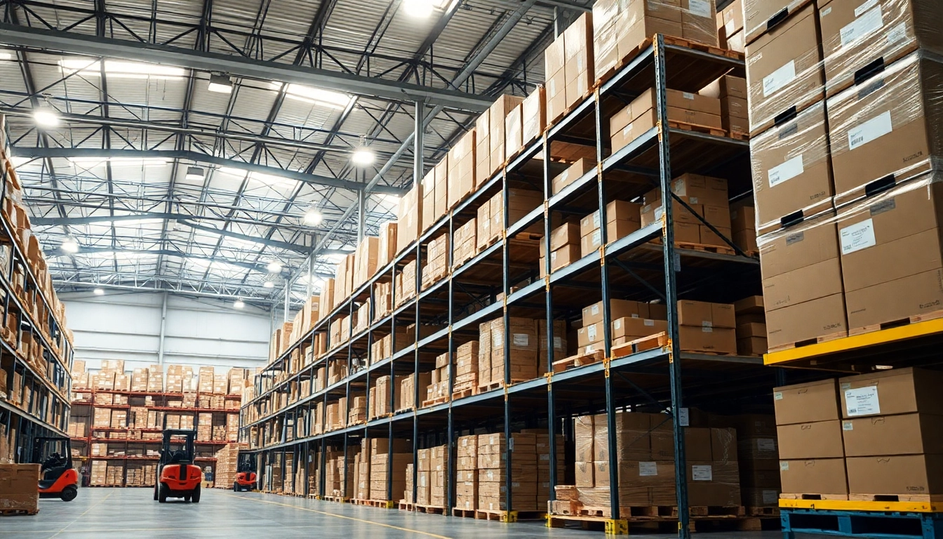 Enhance efficiency in warehousing with organized storage solutions and vibrant atmosphere.