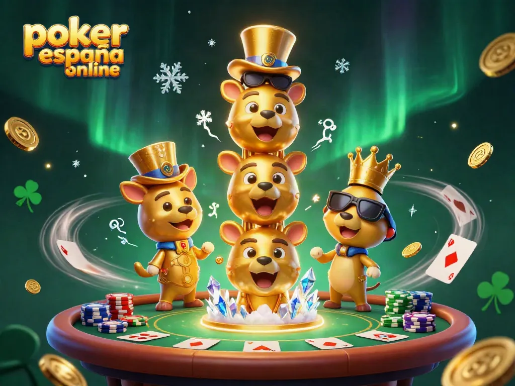 Disfruta del póker online en España con mesas animadas y fichas que brillan.
