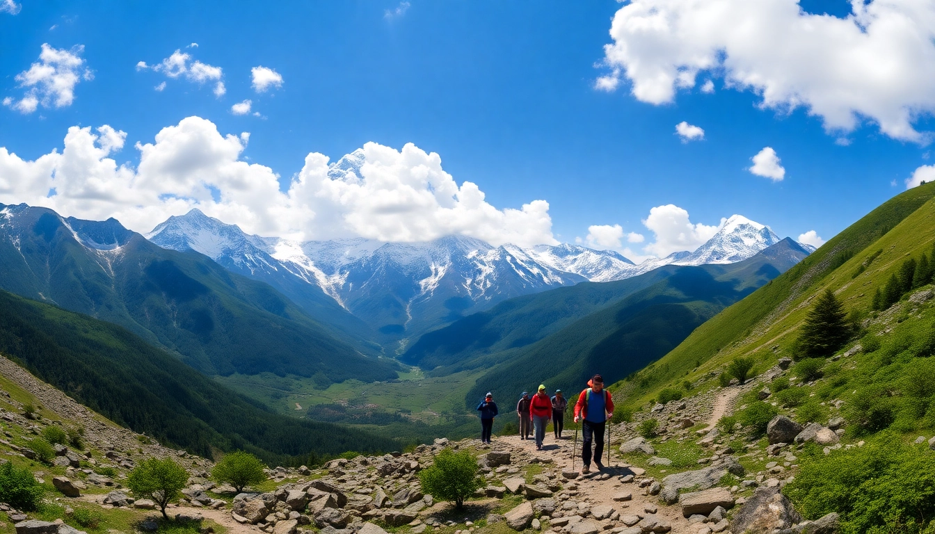 Trekkers experiencing the breathtaking views of the Goechala trek amidst the Himalayan landscape.