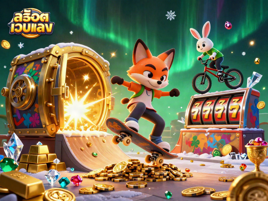Gain insights on สล็อตเว็บตรง with vibrant characters and casino elements in an engaging scene.
