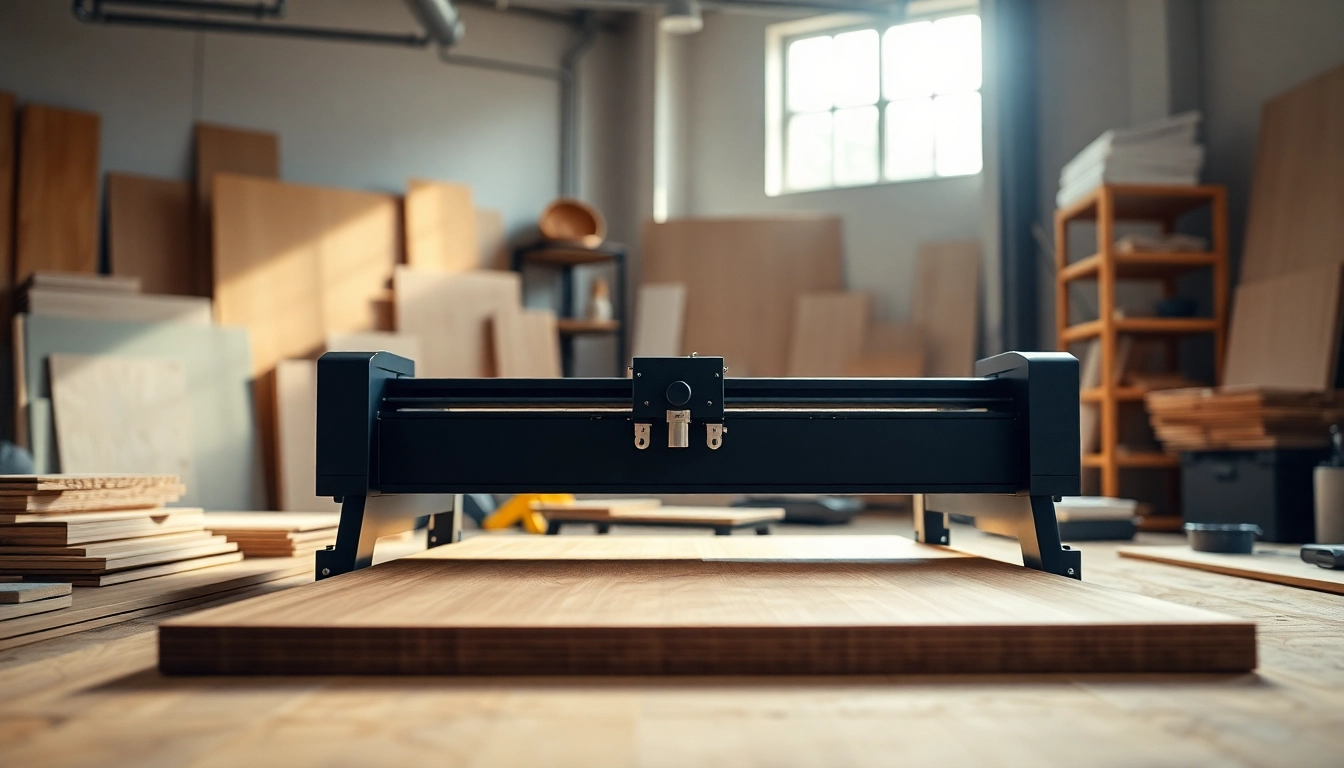 Create custom laser design using advanced laser cutting technology in a bright workspace.