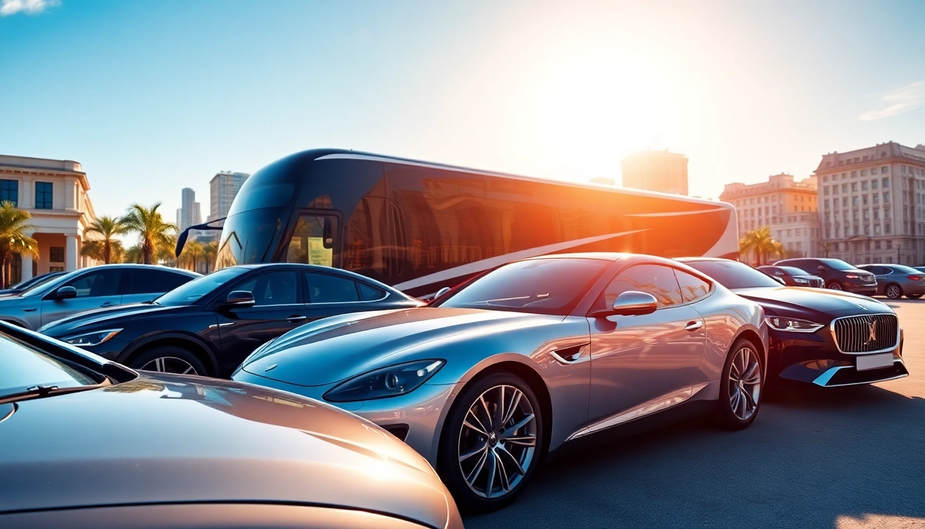 Experience seamless transport solutions with https://luxuryautocarriers.com showcasing luxury vehicles in a vibrant urban setting.