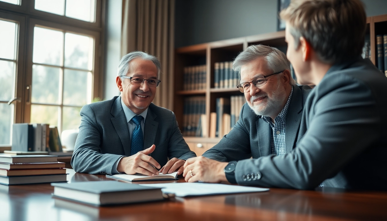 Consult with a personal injury lawyer from https://www.marylandpersonalinjurylawyer.com in a bright office.