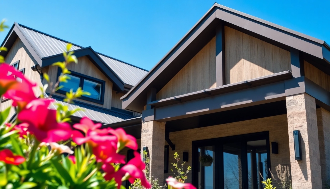 Elevate your home with a striking metal roofing that showcases durability and modern design.