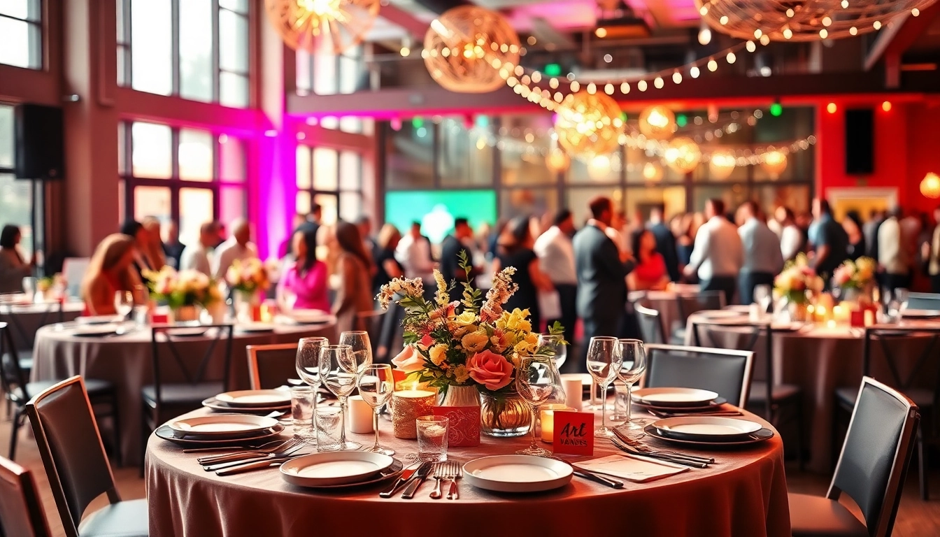 Showcasing Artender Events with vibrant setup and lively atmosphere at a stylish venue.