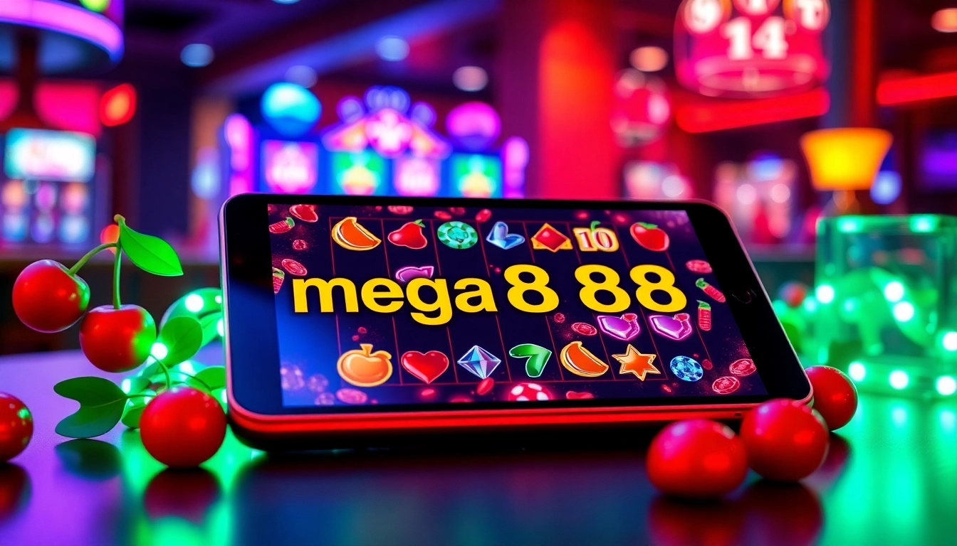 เล่น mega888slot บนหน้าจอสัมผัสที่ทันสมัยท่ามกลางบรรยากาศคาสิโนที่มีสีสัน