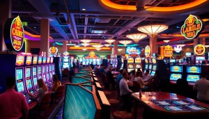 คาสิโนที่มีนักพนันเล่นเกมส์ต่าง ๆ อย่างมีชีวิตชีวาในบรรยากาศที่น่าตื่นเต้น