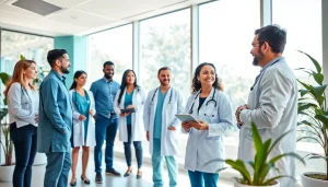 Explore Health insights from a professional team collaborating in a modern healthcare setting.