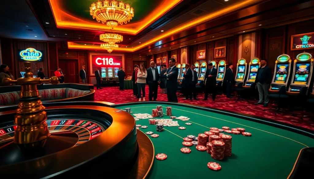 Experience high-stakes poker excitement at C168.COM with vibrant chips and cards.