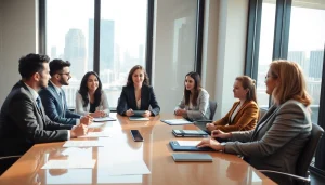 Consulting session at https://www.turnpikelaw.com with a diverse legal team in a modern office.