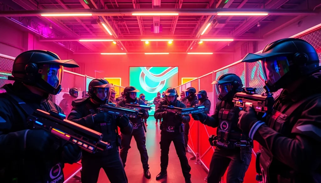 Speel een spannende lasergame op https://eventmaker-lasergame.nl in een levendige en energieke arena.