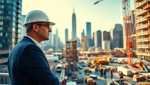 New York City Construction Manager efficiently managing a vibrant construction site in Manhattan.