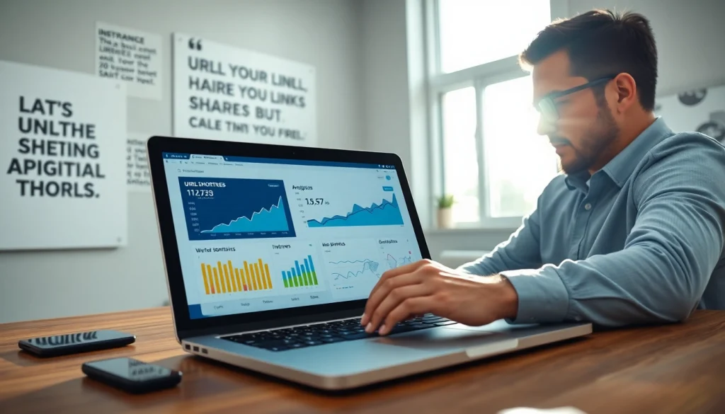 Discover the best url shortener to make money with analytical marketing tools in a vibrant workspace.