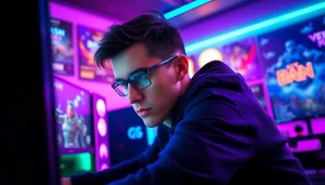 Meningkatkan pengalaman bermain daftar ggsoft game dengan gamer fokus di ruang permainan yang modern.