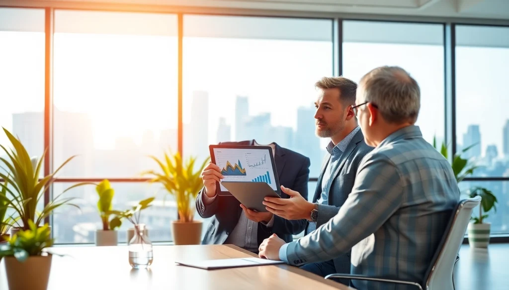 신용카드 현금화 방법을 논의하는 전문 재무 자문가와 고객의 모습입니다.