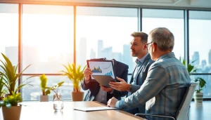 신용카드 현금화 방법을 논의하는 전문 재무 자문가와 고객의 모습입니다.