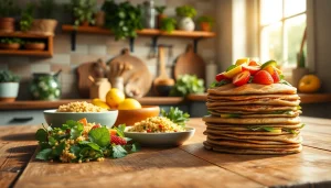 Delicious healthy meals featured on recipesalexarciab.com arranged in a bright kitchen setting.