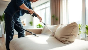 Enhance your sofa cleaning Dubai experience with expert services in a bright, modern setting.