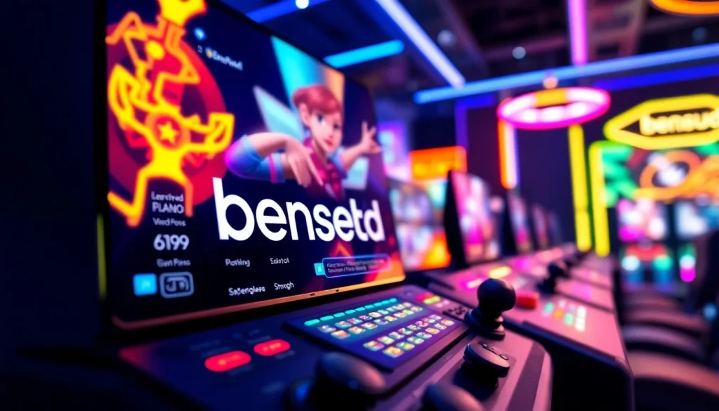 Menampilkan platform bensu4d dengan desain modern dan elemen permainan yang interaktif.