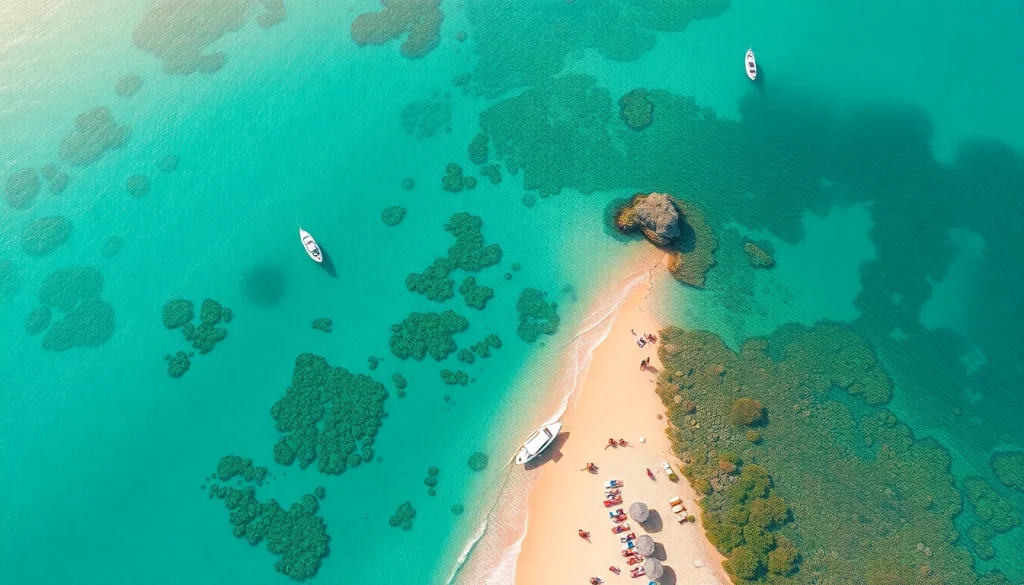 Praia de Paripueira, uma praia pitoresca com águas turquesas e recifes de coral.