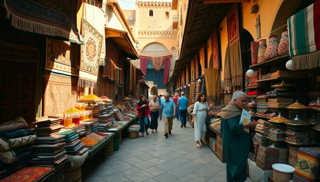 Experience the vibrant culture of Morocco by visiting Morocco's bustling markets filled with spices.
