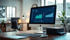 Optimize your workflow with efficient invoice processing software displayed in a modern office setting.
