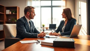 Consultation at Cohan Law Firm, a personal injury lawyer assisting a client with legal matters.