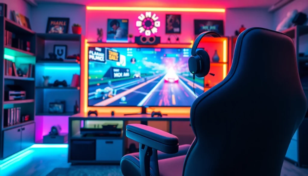 Experience the thrill of the TV88 gaming display in a vibrant setup with dynamic visuals.