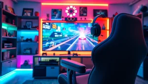 Experience the thrill of the TV88 gaming display in a vibrant setup with dynamic visuals.