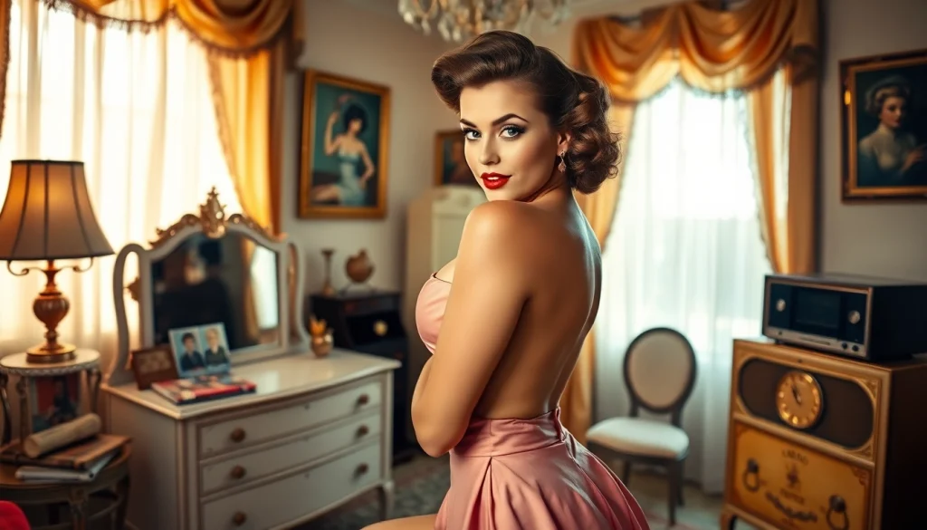 Celebrate the allure of vintage pin-ups at https://www.esquirevargas.com with a glamorous 1940s-inspired scene.