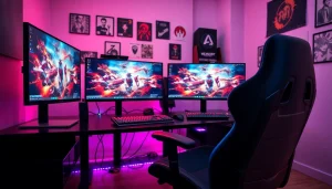 Experience exciting gameplay with immersive gaming setup showcasing 79king aesthetics and modern technology.