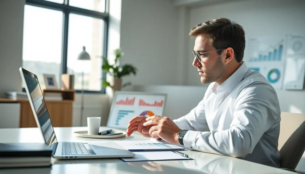 카드 현금화를 위한 신뢰할 수 있는 재정 고문과 현대적인 사무실 환경.