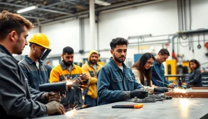 Engaged students at a trade school in Tennessee, learning practical skills for their careers.