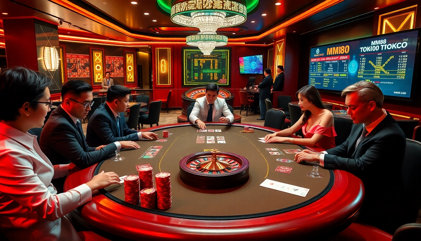 Experience thrilling gameplay at MM88 Tokyo with high-stakes poker and vibrant casino atmosphere.