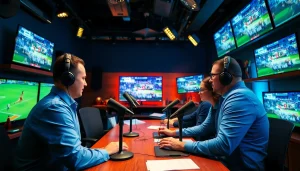 Engaging broadcast scene from https://sportnation.nz featuring hosts discussing live sports.