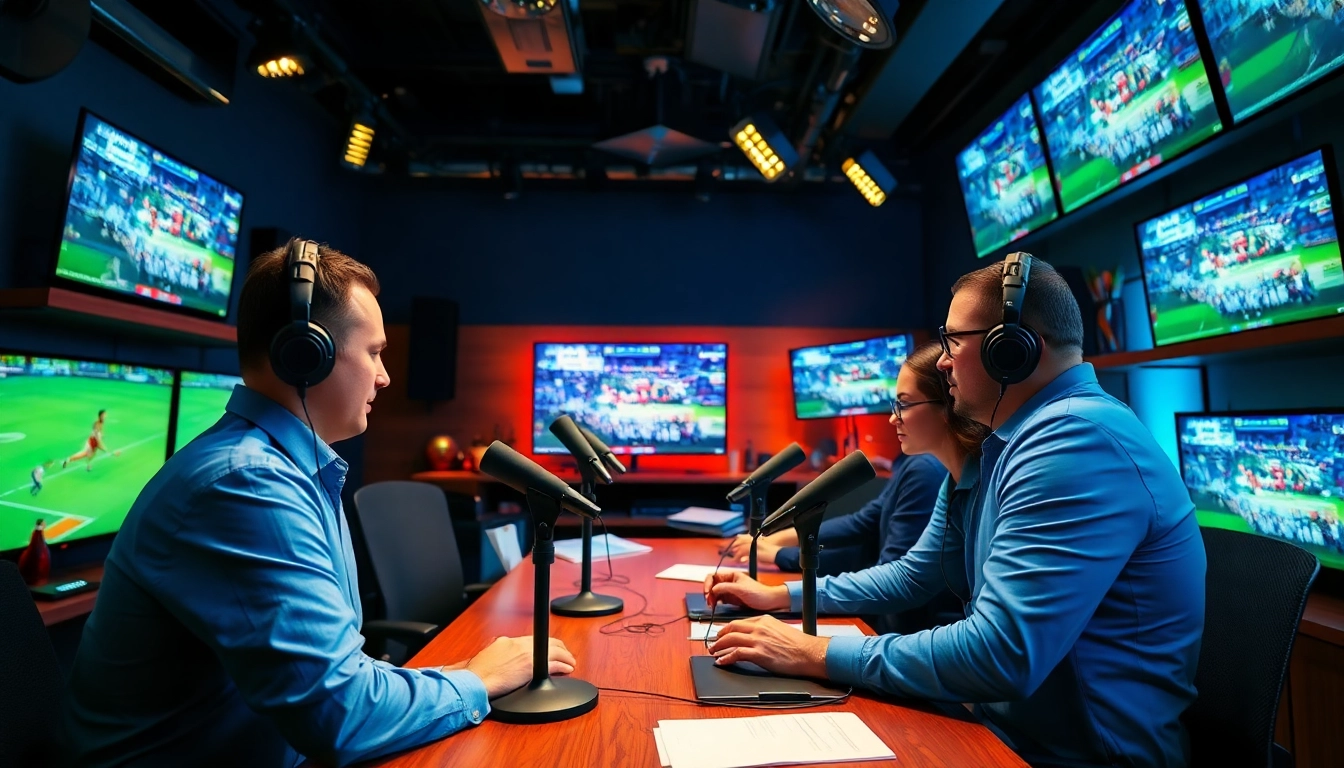 Engaging broadcast scene from https://sportnation.nz featuring hosts discussing live sports.