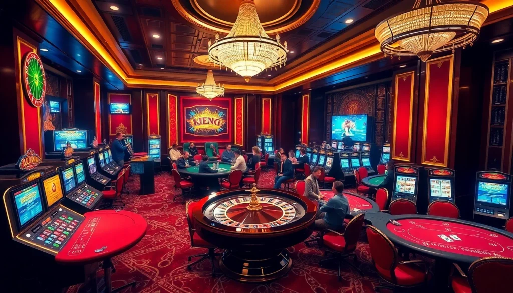 Gambling excitement in a luxurious casino with 주소모음 elements for strategic plays.