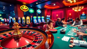Experience thrilling poker action and roulette spinning at 188bet casino tables in a luxurious setting.