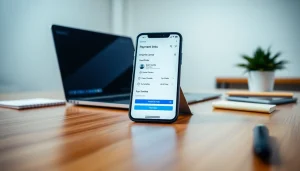 Enhance projects with payment links for content creators displayed on a smartphone, showcasing a sleek interface.