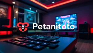 Bermain game online dengan Petanitoto dalam setup gaming modern dan dinamis.