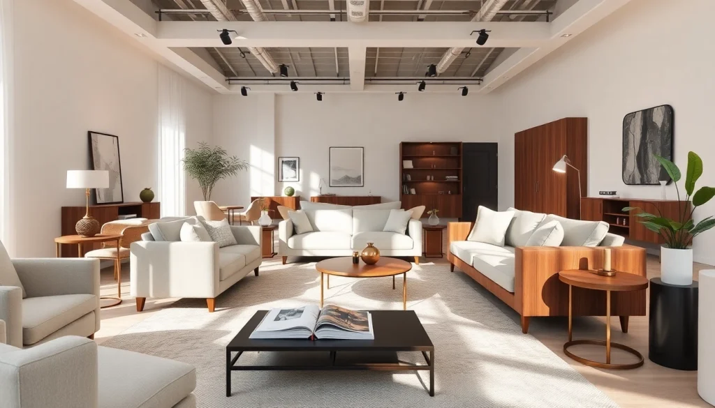 Showcase modern furniture from https://deco2.gr with elegant designs in a bright interior setting.