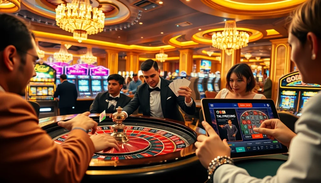 Experience the excitement of a casino atmosphere at https://s8net.com/, featuring players engaged at the roulette table.